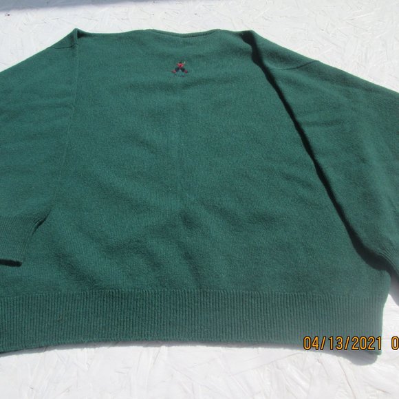 Vtg PRINGLE of Scotland Men's XL Golf Sweater Nick Faldo Collection Green Wool - Picture 5 of 6
